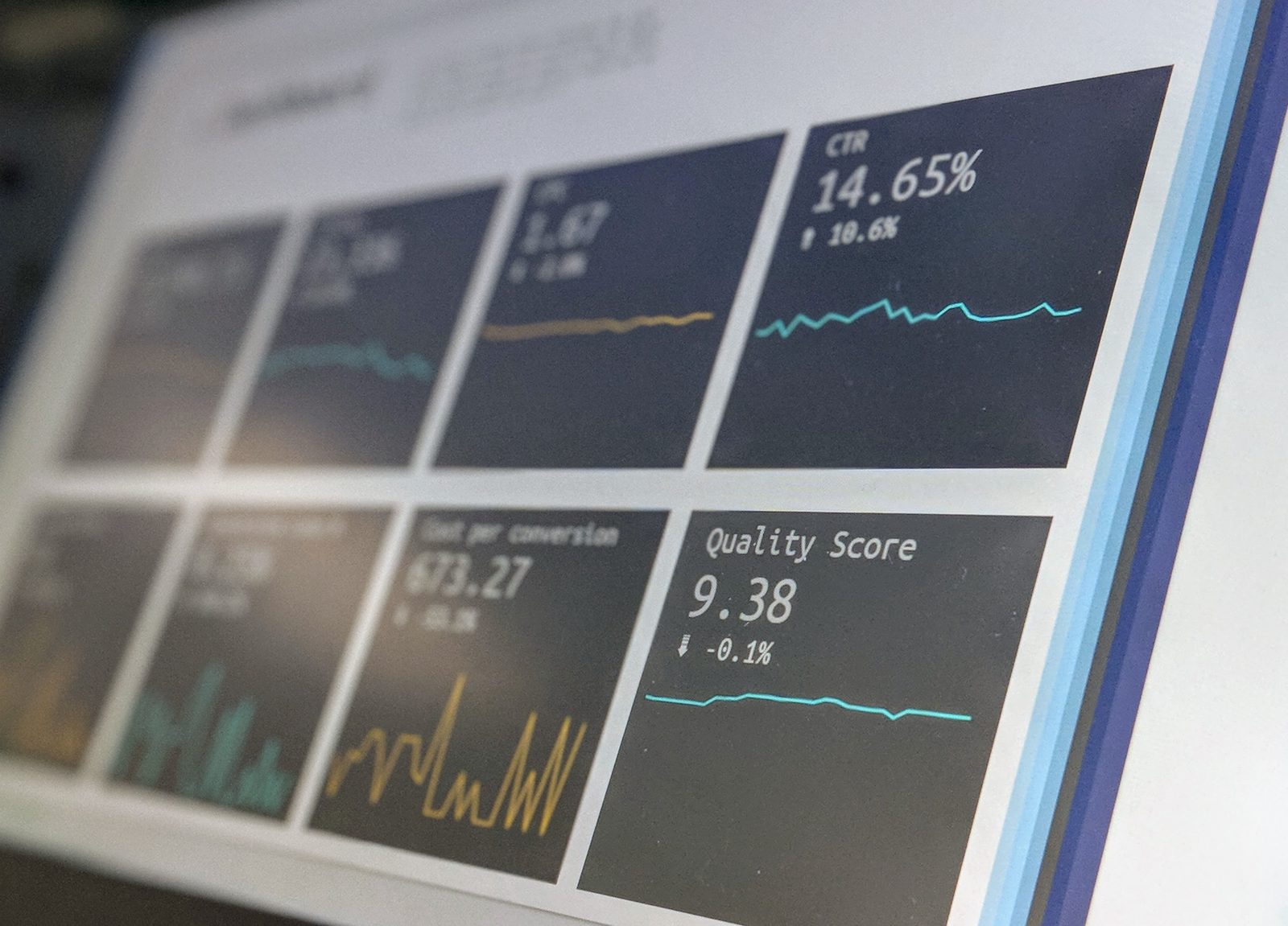 Analytics-dashboard met groeicijfers